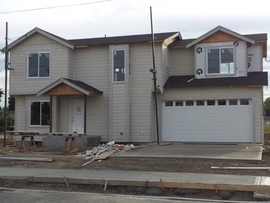 Two-story new construction in progress