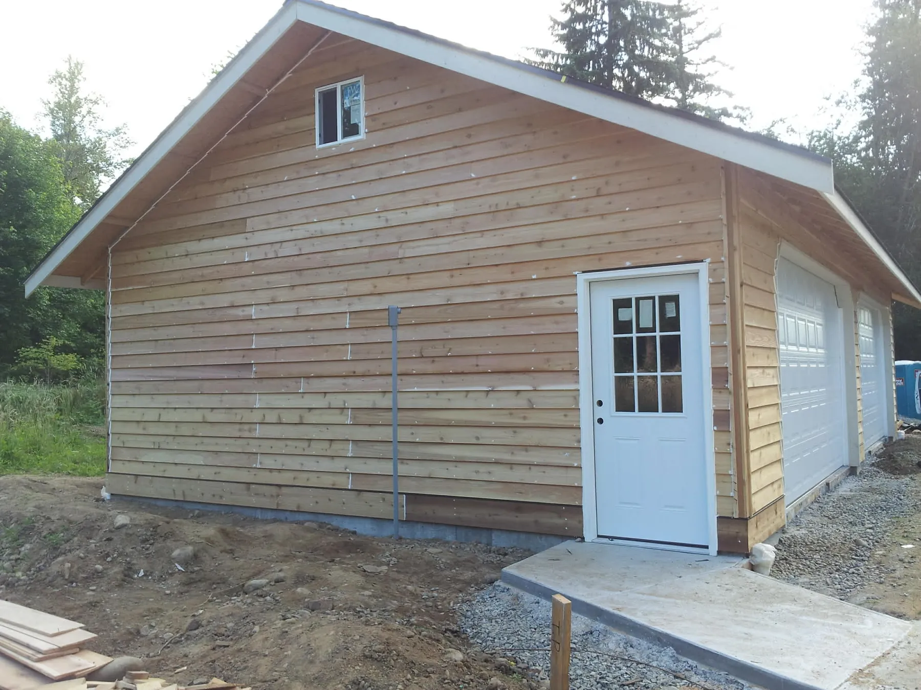 T&G Porch Ceiling — Stone Column